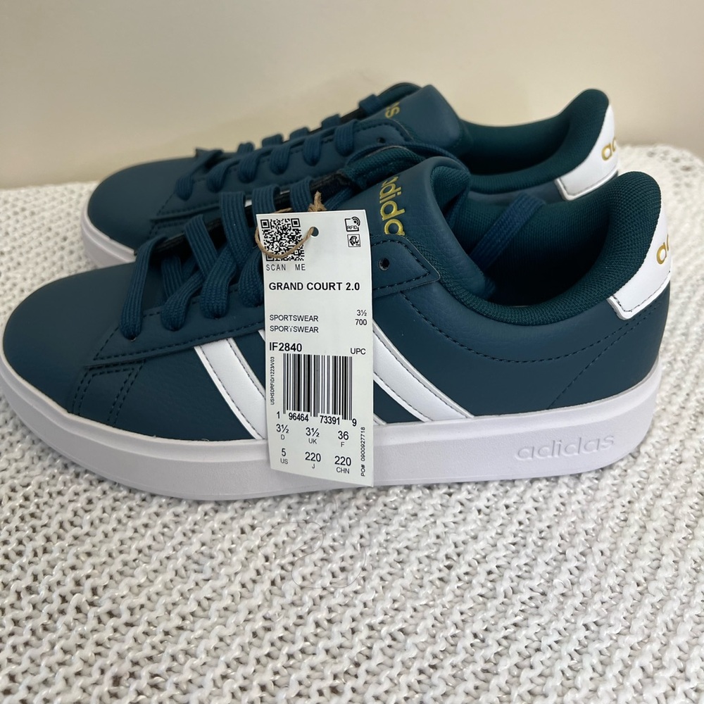 Adidas Grand Court 2.0 Dark Teal Sneakers